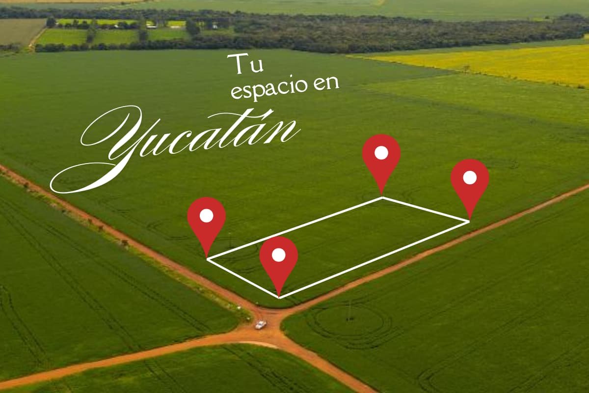 Vista aérea de un lote en Yucatán